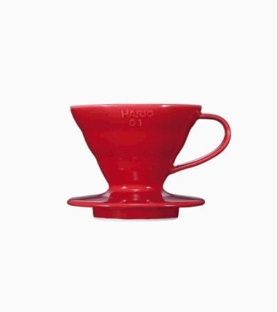Hario V60 Ceramic Coffee Dripper Red - Size 01